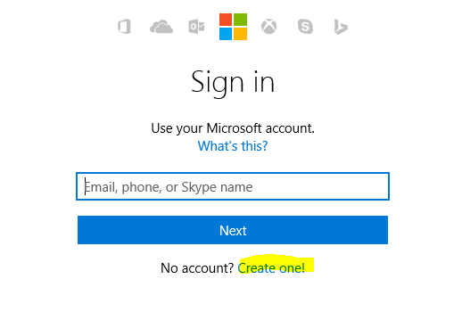 Create New Account