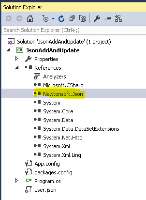 Newtonsoft Json reference