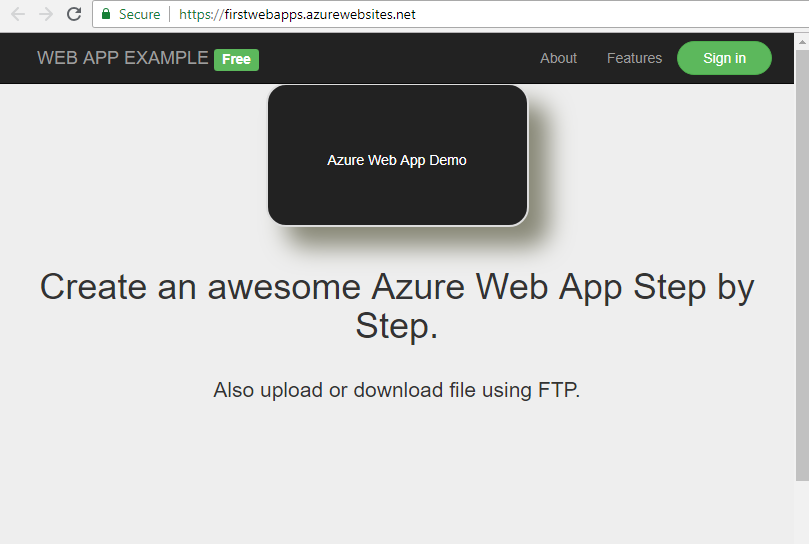 Azure Web Apps Demo