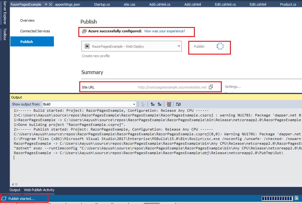 Azure Publish