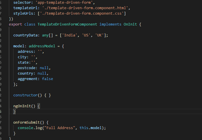 Region in Angular