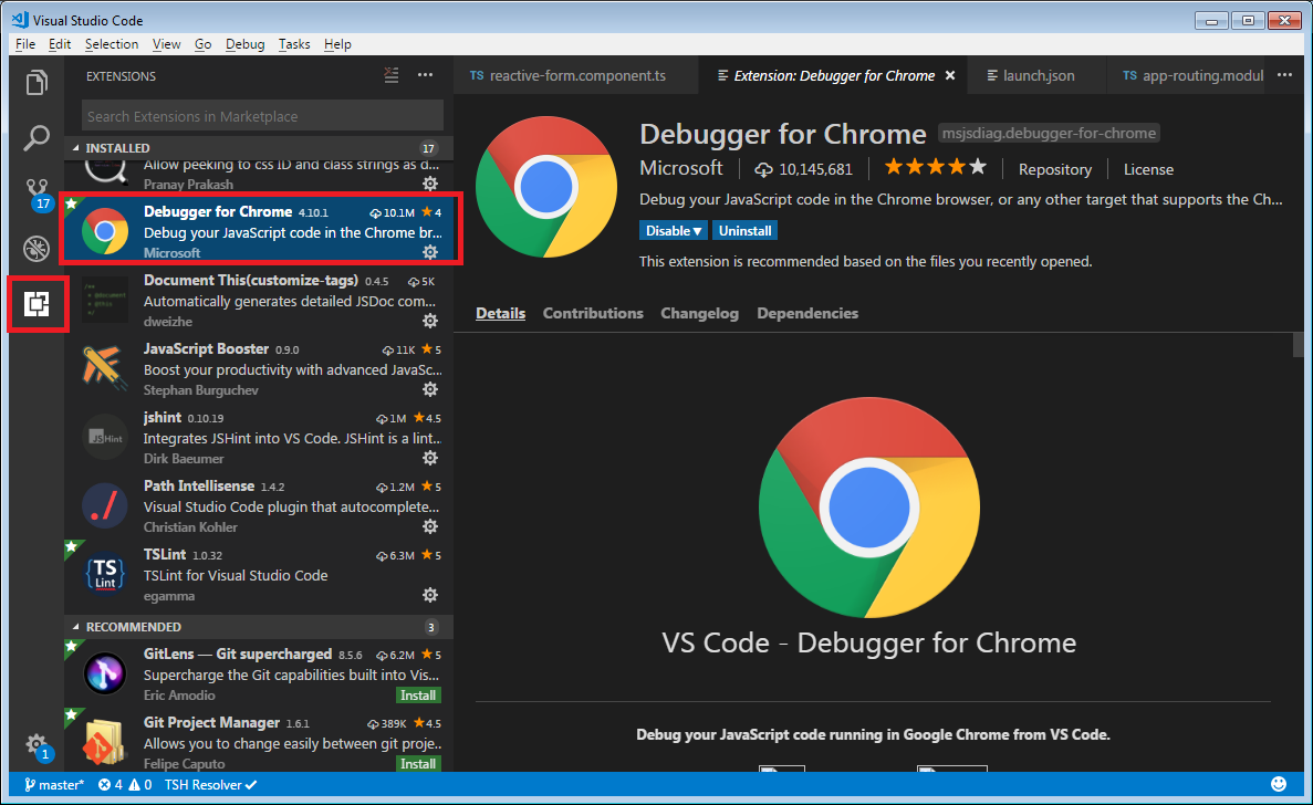 Debugging for chrome