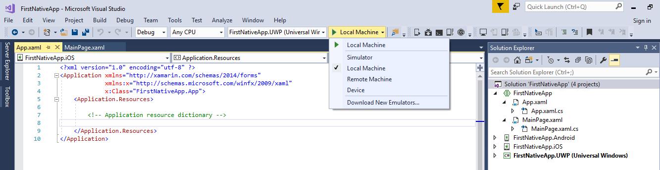 UWP Local Machine