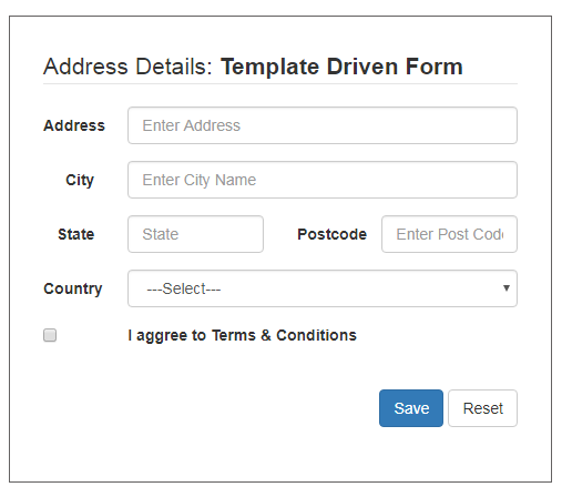 Template Driven Forms in Angular