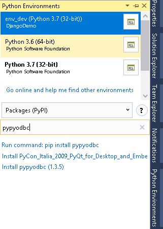 Installing Pypyodbc