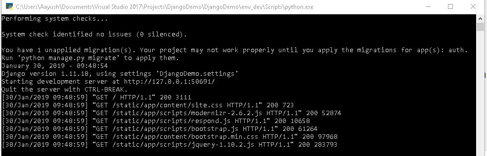 Running Django Python Project